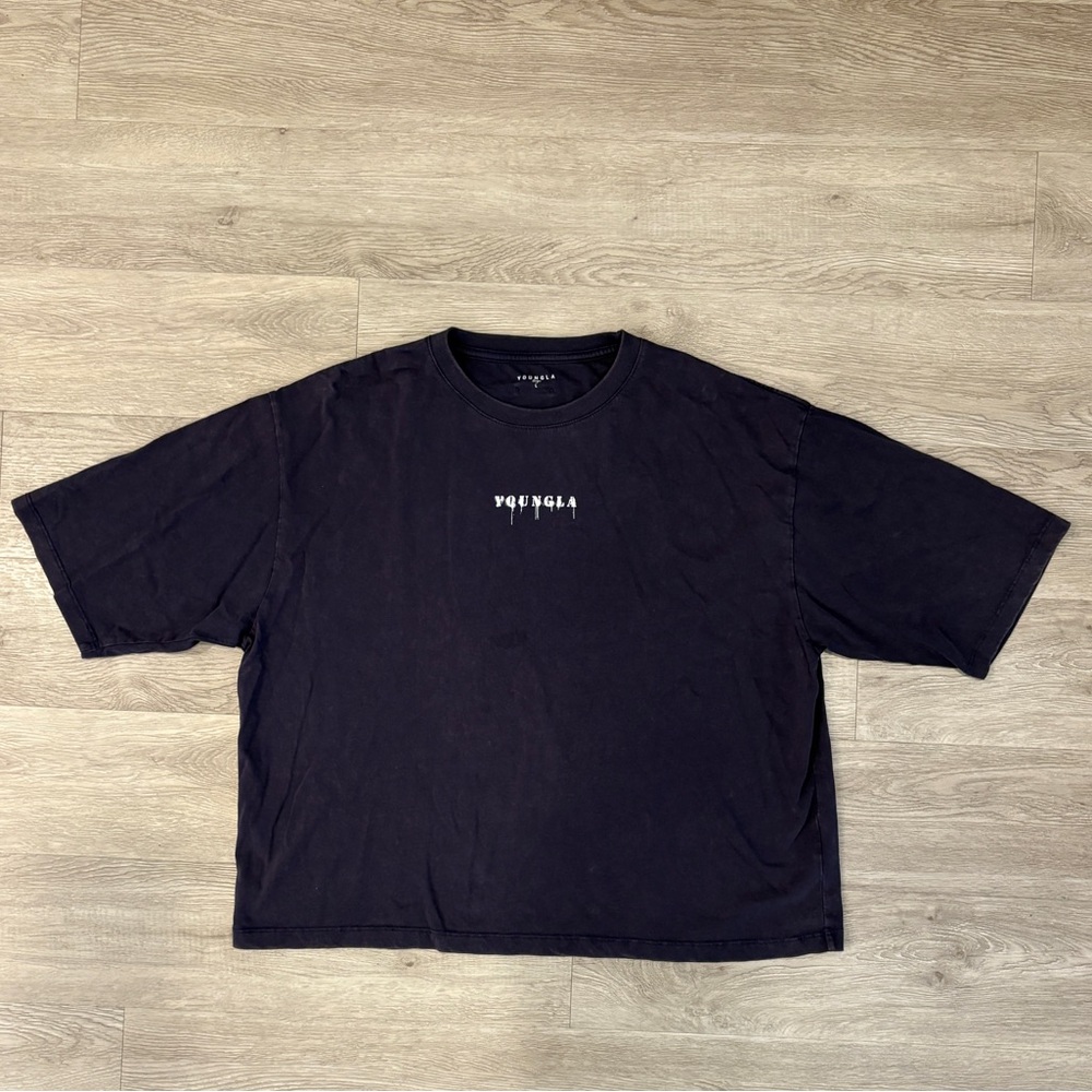 YoungLA Dark Purple Tee with Subtle Logo